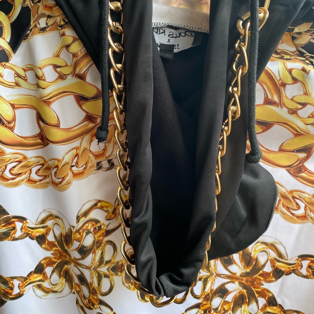 Dolls Kill x Jaded London Gold Chain Hoodie - Picture 3 of 4